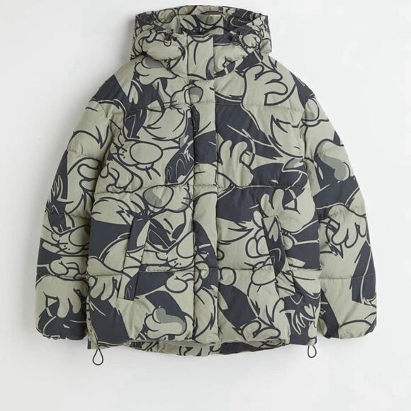 Ultra Oversized Puffer Coat H&M x Warner Bros Looney Tunes Sylvester Sz XXL NWT - Picture 1 of 15